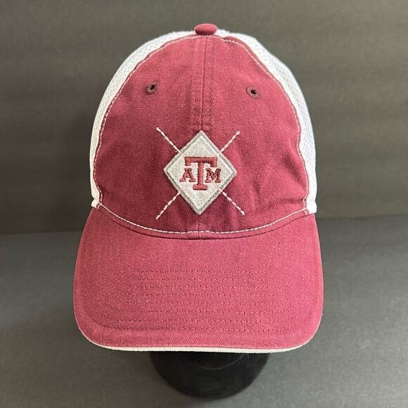 Adidas Texas A&M Youth SnapBack Mesh Hat Cap Maroon White Pink Adjustable - Picture 2 of 10